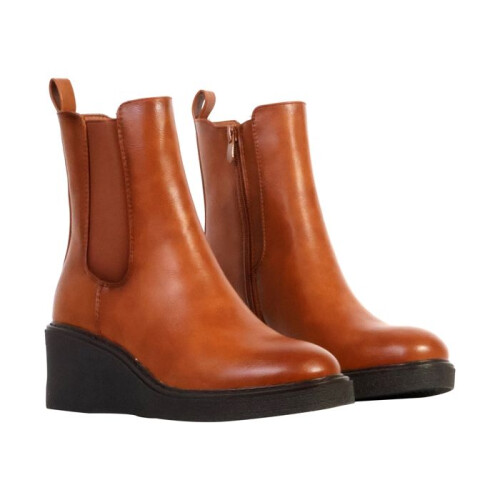 Bottines à Zip Super Mode - Camel 2