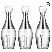 (3pcs, 02 Strong Tea Brown) 304 Stainless Steel Multifunctional Manual Meat Grinder, Kitchen Garlic Mixer
