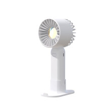 (Y03 White) Portable USB Rechargeable Mini Bladeless Fan Handheld Turbine Fan Silent Strong Wind Long Battery Life Outdoor Personal Fan Black
