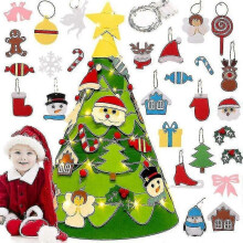 3d Felt Christmas Tree with Led Lights , Diy Christmas Ornaments Kits
