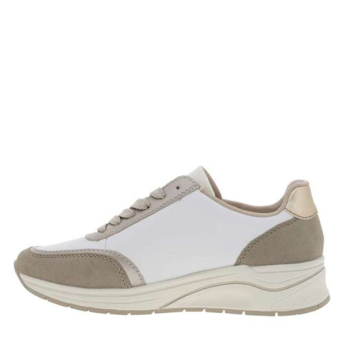 Sneakers cuir talon compensé 2