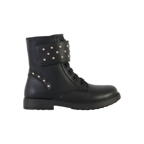 Geox Bottine à Scratches Geox Junior Eclair Synt.Lea - Noir 1