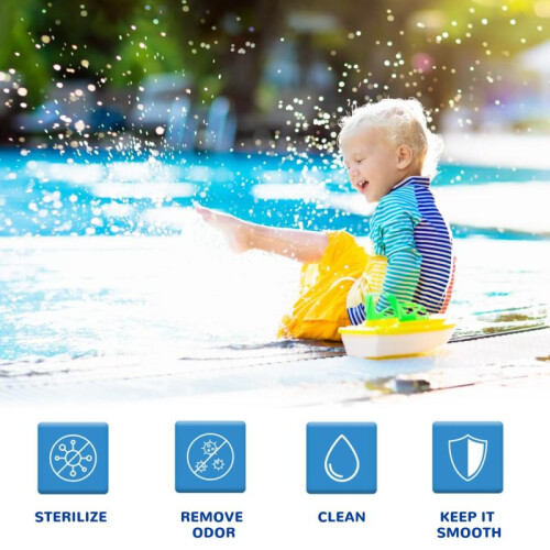 MOONSPRY Pool Cleaning Tablets Water Clarifier Deodorizer Stain Remover Multi-Purpose Effervescent Tablets 10-Pack 2