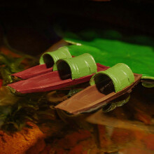 Fish Tanks Artificial Boats Canoes Crafts Simulation Landscape Floating Boats Figurine FishTank Landscaping Fish Tanks brown
