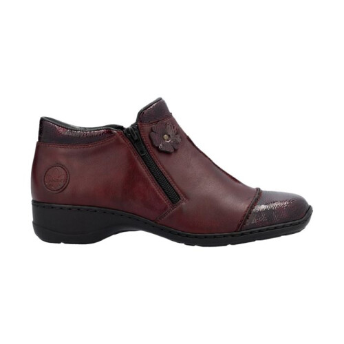 Rieker Boot Cuir Rieker Flowerrido - Rouge 1