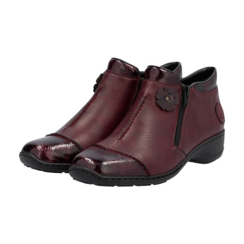 Rieker Boot Cuir Rieker Flowerrido - Rouge 2