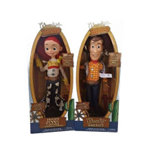 (Hu di) Toy Story Buzz Lightyear Action Figure Talking Woody Sheriff Cowboy Jessie Slinky Dog Toys for Kids