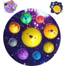 2pcs Finger Press Bubble Fun Toys-C Solar System Toys Bubble Planet POP Anxiety Relief Adult Gift Kids