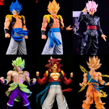 (Gk cell 10cm (bag)) Dragon Ball Z Super Saiyan Figures Set, Large Standing Statues of Goku Vegeta Gogeta Broly SS4, Collector Anime Model Toys