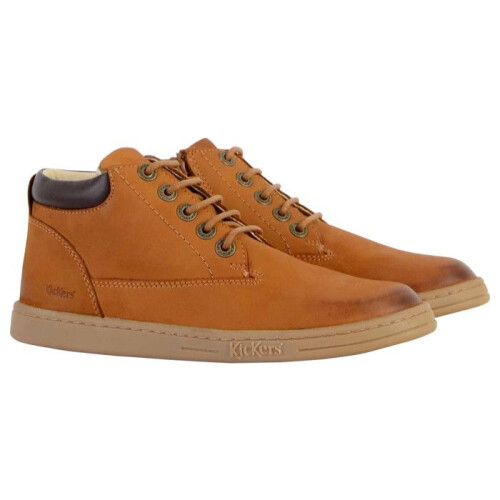 KicKers Basket Cuir Kickers Tackland - Camel Marron 2