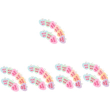 70pcs Heart Shape Candy Charm Key Chain Pendant Valentine Jewelry Making Supplies