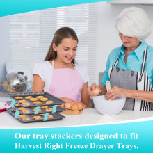 (Blue 12 packs) Freeze Dryer Tray Stacking Clips, Reusable