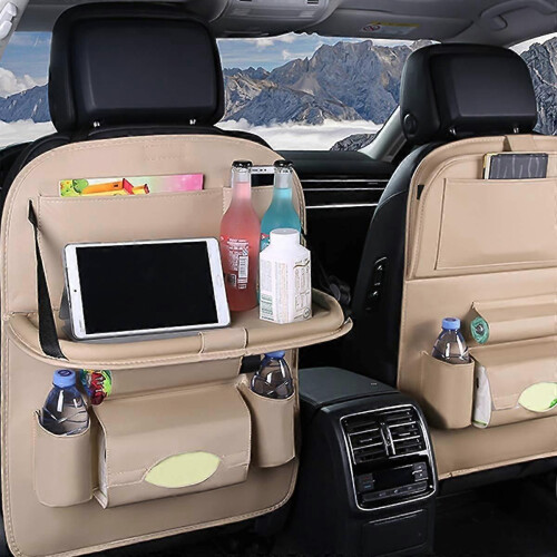 Car Accessories Car Organizers Backrest Protectors (Beige - 1-Pack) 1