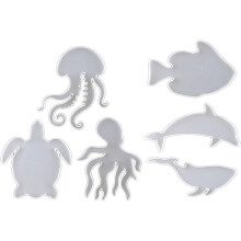 6pcs Ocean Animal Silicone Resin Molds Set for Epoxy Casting – Dolphin