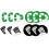 12pcs Adhesive Classification Stickers for Garbage Recycling Recycling Labels 1