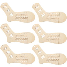 6pcs Adjustable Wooden Sock Stretchers Set with Snowflake Design Sock Knitting Forms