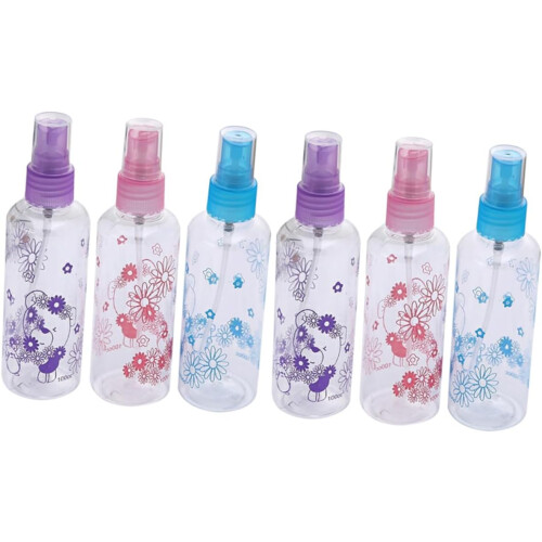 6pcs Perfume Refillable Trigger Spray Bottle Mist Plastic Water Sprayer
