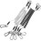 6pcs Stainless Steel Wire Coiled Lanyards Retractable Stretchy Spring Coil Key Chains 1
