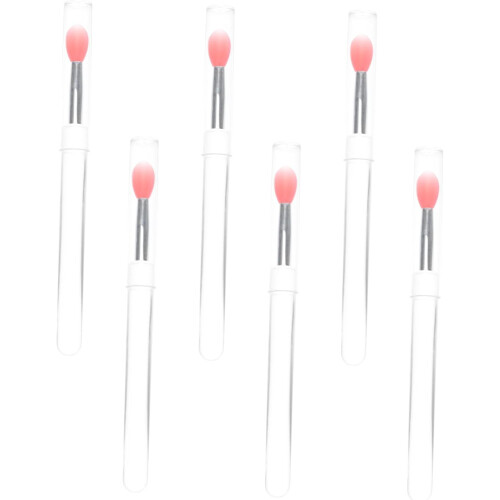 6pcs Silicone Lip Brush Dustproof Makeup Lipstick Applicator for Lip Makeup and Eyeshadow Application