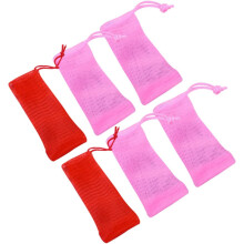 6pcs Soap Pouch Foaming Nets Mesh Soap Holder for Face Cleansing and Shower Use