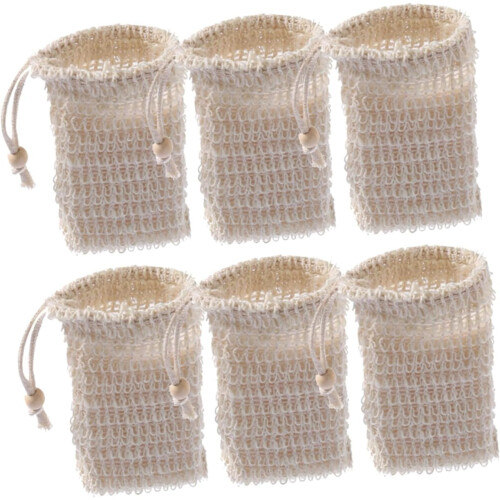 6pcs Soap Saver Bags Bar Soap Pouches Exfoliating Bath Pouches Multi-function Holder