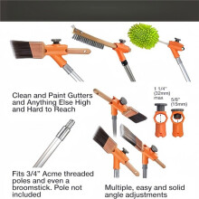 Gutter Cleaner MAX, Gutter Cleaning From the Ground, Roof and Ladder and Use Any Hand Tool in the Scoop Coupler