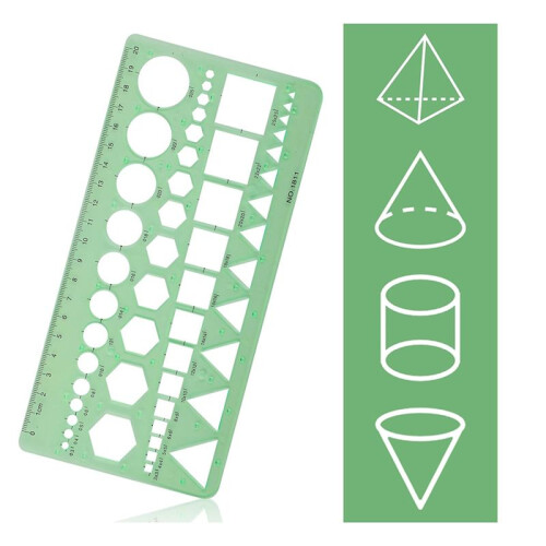 4pcs Circle Template for Drawing, Drafting Tool Geometric Round Circle and Oval Stencil Formwork Ruler Measuring Tool 1