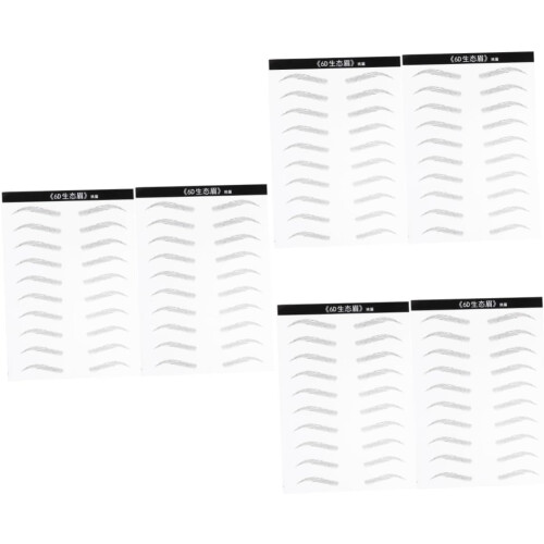 6sheets Artificial Eyebrow Patch Eyebrow Sticker Kit Realistic Hair Simulation Easy to Apply
