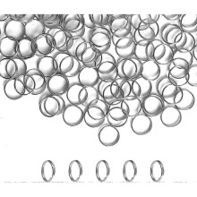 200pcs Mini Split Jump Rings with Double Rings Small Round Metal Key Ring