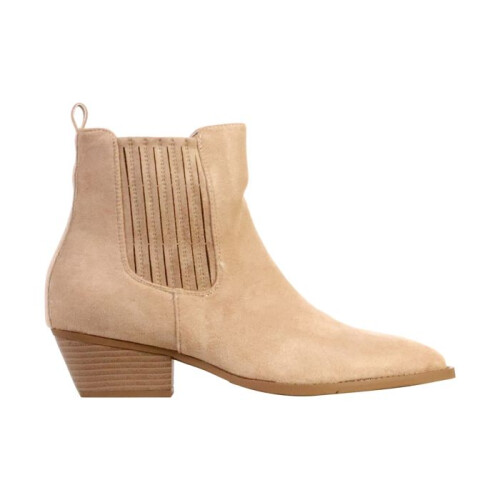 Bottines - SUPER MODE - LBS - Beige - Zip - Talon bloc pointu 1