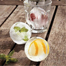 1 Pcs Ice Ball Maker, Reusable Ice Cube Mold, Easy Release Silicone Round Ice Sphere Tray with Lids,