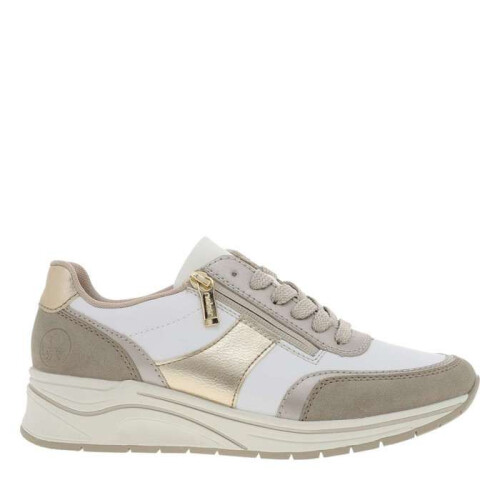 Sneakers cuir talon compensé 1