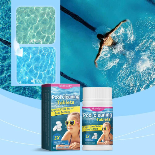 MoonSpry Multi-Effect Pool Cleaning Slow-Release Tablets Deodorizing Purifying Effervescent Tabs Efficient Water Care 1