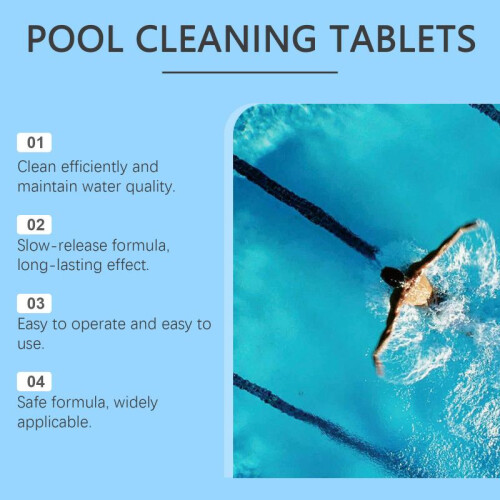 MoonSpry Multi-Effect Pool Cleaning Slow-Release Tablets Deodorizing Purifying Effervescent Tabs Efficient Water Care 2