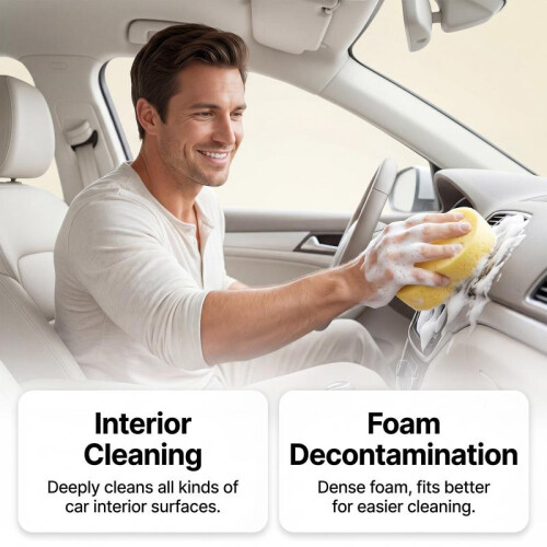 Multi-Purpose Foam Cleaner for Car Interior Deep Cleaning No-Scrub Formula 500ml 2