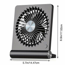 (F461) Small USB Desk Fan with 180 Tilt Folding Design, 3 Adjustable Speeds, Ultra Quiet, USB-C Powered for Home Office Desktop