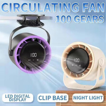 (White) High Performance Trendy Easy to Use handheld fan office outdoor portable usb digital display small fan High Quality