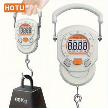 Digital Hanging Scale 60kg/10g, Battery Powered Portable Industrial Crane Scale with LCD Display, lb/OZ/N/JIN/kg Units, 1 Pack
