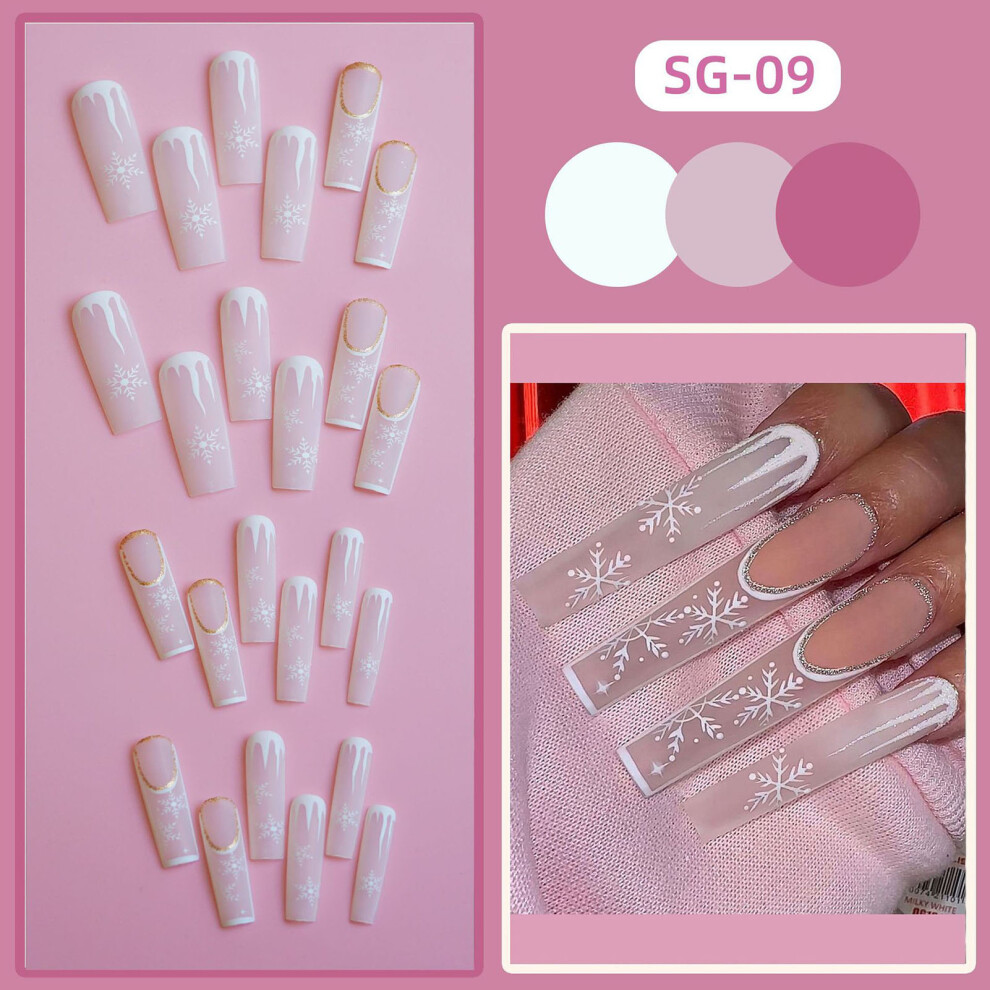 Roc-Electron Winter Snowflake Press-On Nails For Women