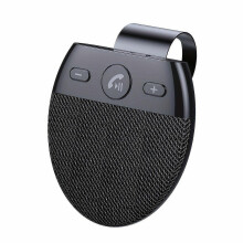 Wireless Car Speakerphone Bluetooth V5.0, Hands-Free Speaker with Microphone, Clip-On Sun Visor Mount, Auto Power On, Dual Phone Connection for Vehicl