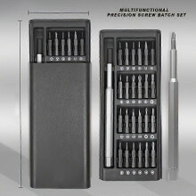 25-in-1 Precision Screwdriver Set, Multifunctional Repair Tool Kit for Phone, Tablet, Laptop Disassembly, Durable Plastic Handle with Assorted Steel B