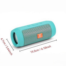 (Dark Blue) Portable Wireless Speaker with T-Flash Card and USB Playback, Stereo Bass, Wireless Link, Orange Accent, Gift for Music Lovers