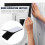 Hook and Loop Tape Double-Sided Adhesive Nylon Sticker Strips Black Round Corner 60 Pieces 6