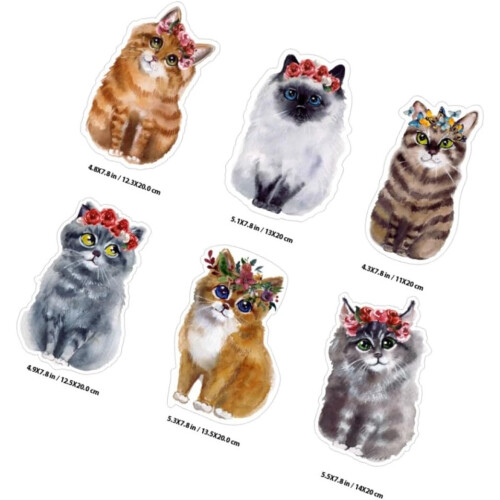 6pcs Bird Window Cling Static Cling Decal PVC Electrostatic Film Creative Design Assorted Color 1