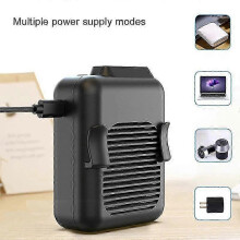 (6000mAh) 6000ma Portable Waist Fan Usb Air Conditioning Hanging Neck Mini Fan Exhaust Fan Outdoor Sports Air Conditioning Cooling Artifac