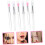 6pcs Portable Silicone Lip Brushes Lids Dustproof Applicators for Lip Makeup Soft Tip 6