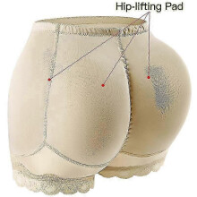 (XL, nude) New Padded Butt Lifter Underwear Butt Enhancer Body Shaper Hip Shapwear Underwear Push Up Panties