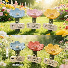 3-Piece Flower-Shaped Bee Feeders Set, Mixed Color Outdoor Hanging Water Dispenser for Garden, Reusable Feeding Station for Bees Butterflies Hummingbi