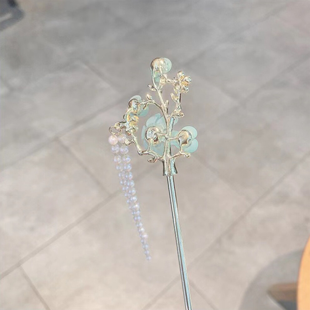 Roc-Electron Vintage Pearl Tassel Hair Chopsticks - 50 Char