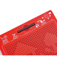 Hape Grande tablet magnético vermelho – 25,5 x 31,5 cm, caneta magnética com suporte, a partir de 4 anos